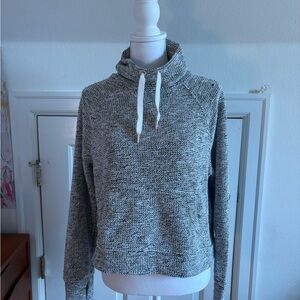 Aerie Black and White Cowl Neck Sweater